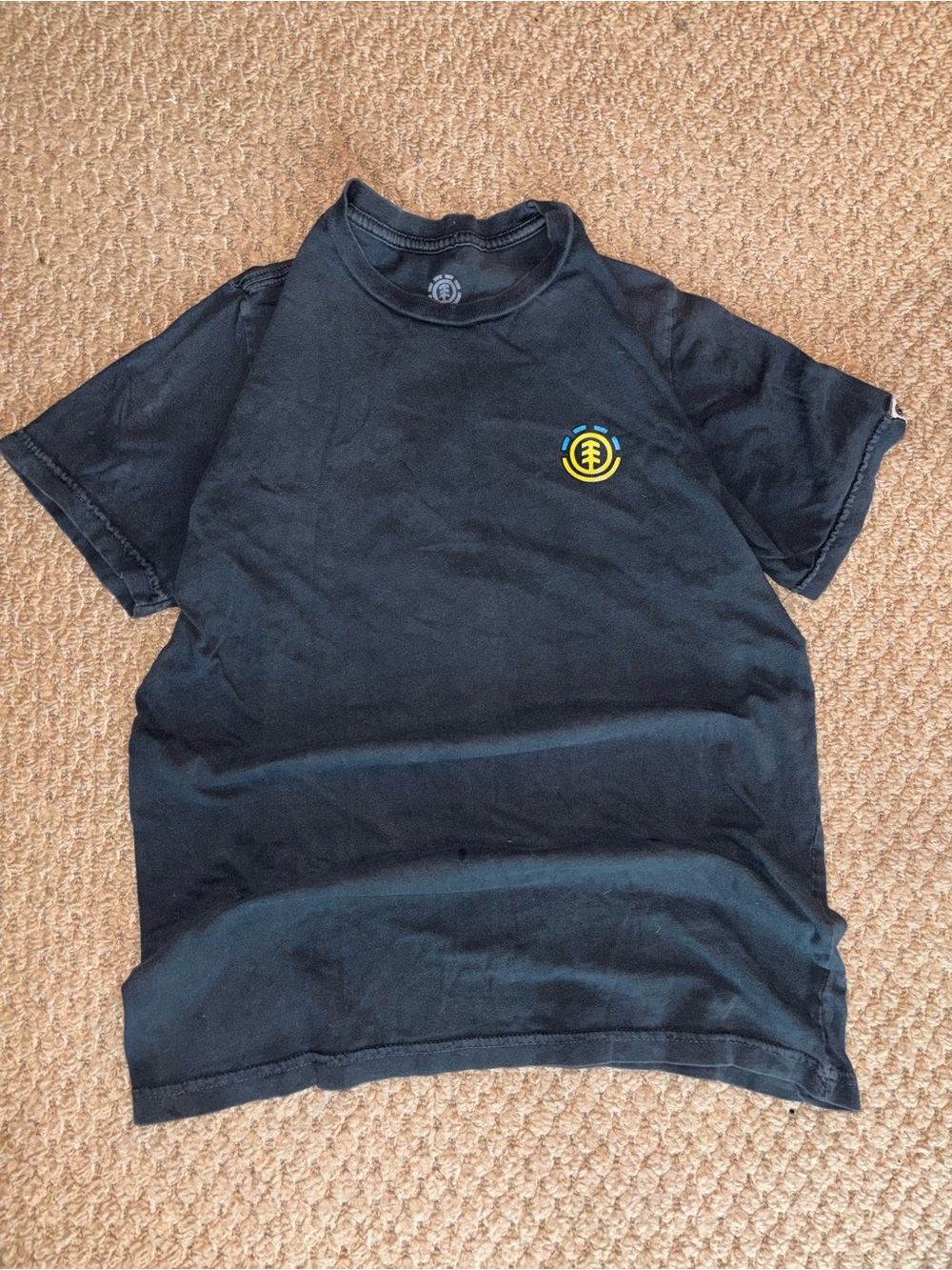 Element Black Short Sleeve Tee with Yellow & Blue Logo